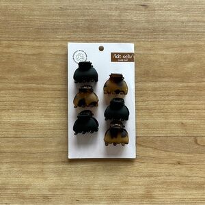 NWT Kitsch Hair Clips (Tortoise/Black)
